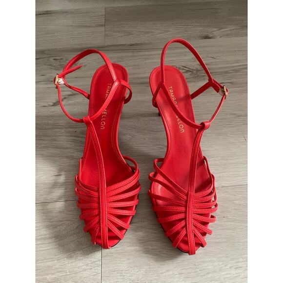 Tamara Mellon T-Strap Sandals Size 38.5 - Picture 2 of 5
